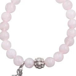 Armband - Rosenquarz / Kleeblatt