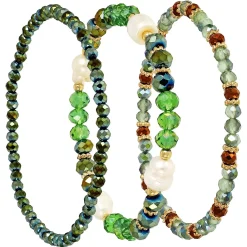 Armband-Set - Green Pearls