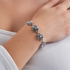 Armband - Silver Rose