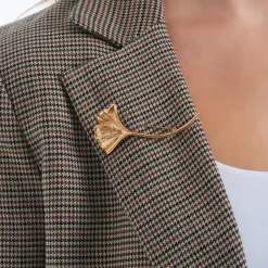 Brosche - Elegant Leaf