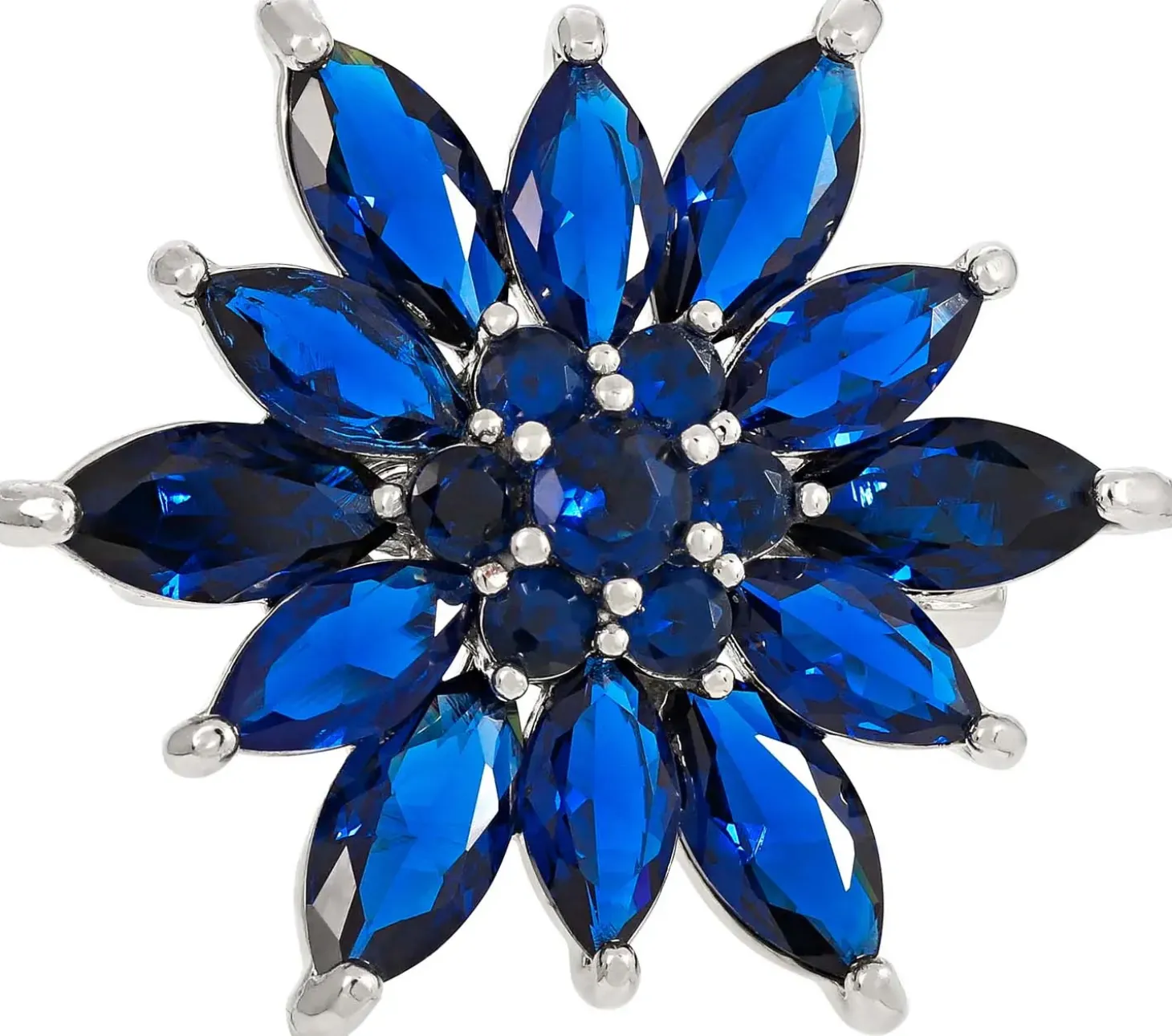 Brosche - Floral Blue