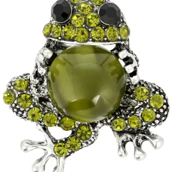 Brosche - Sparkling Frog