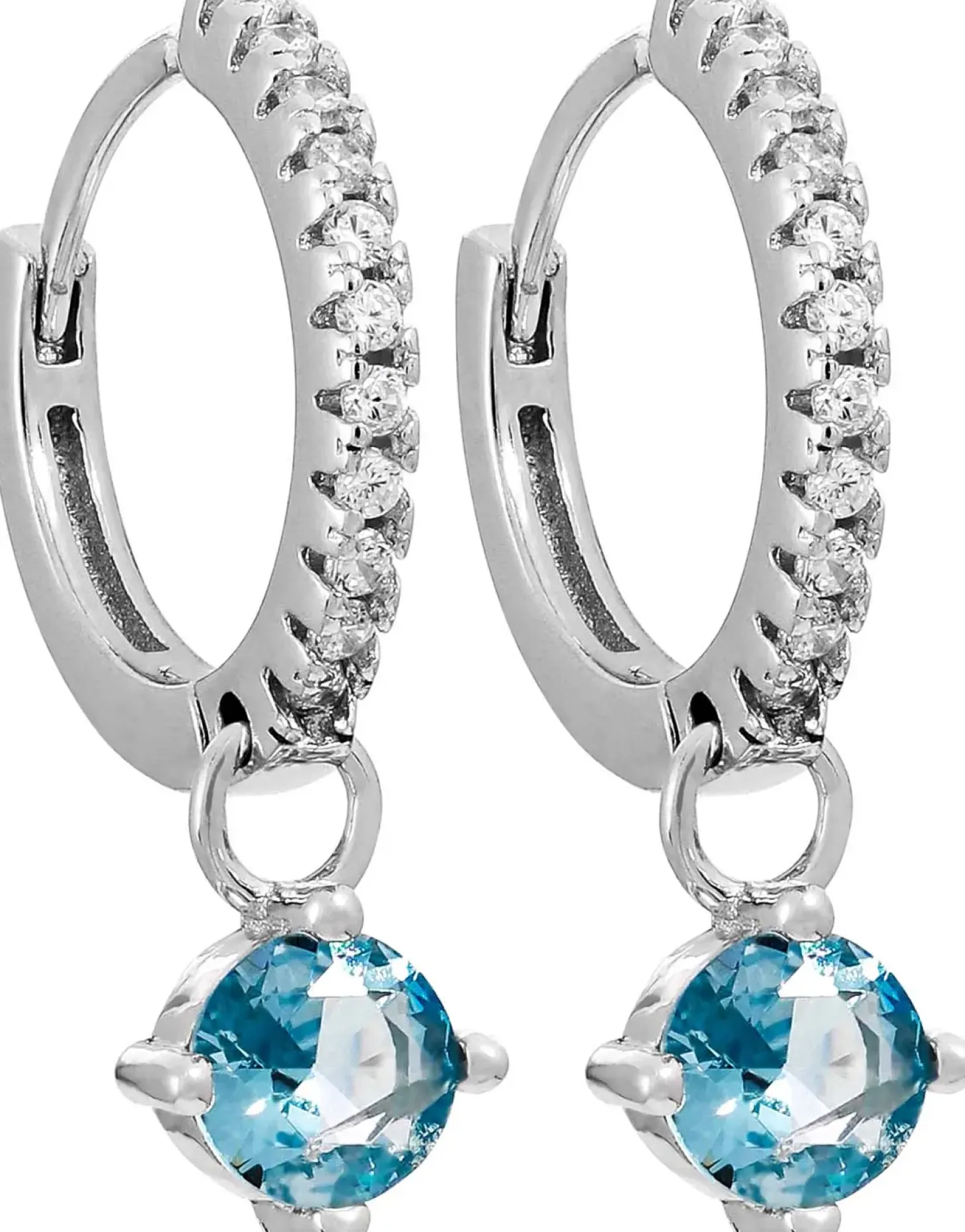 Creolen - Blue Pendant