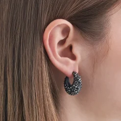 Creolen - Hematite Sparkle
