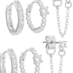 Creolen-Set - Glamorous Silver