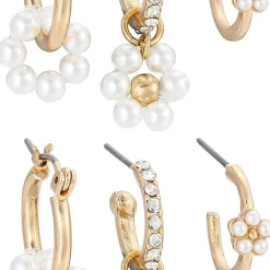 Creolen-Set - Pearly Flowers