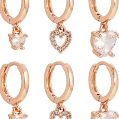 Creolen-Set - Rose Hearts