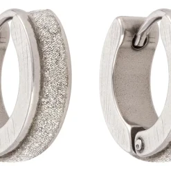 Creole - Silver Glitter