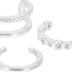 Earcuff-Set - Silver Trio