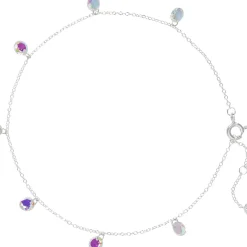 Fußkettchen - Rainbow Zirconia