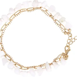 Fußkettchen - White Jade
