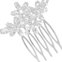 Haarkamm - Floral Zirconia
