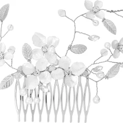 Haarkamm - White Blossom