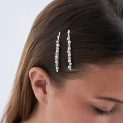 Haarnadel-Set - Silver Rhinestones