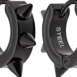 Herren Creolen - Black Spikes