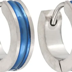 Herren Creolen - Blue Steel