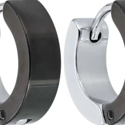 Herren Creolen - Silver Black