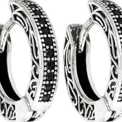 Herren Creolen - Zirconia Ornament