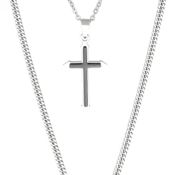 Herren Kette - Black Crossed