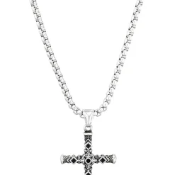 Herren Kette - Enamelled Cross