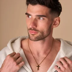 Herren Kette - Golden Cross