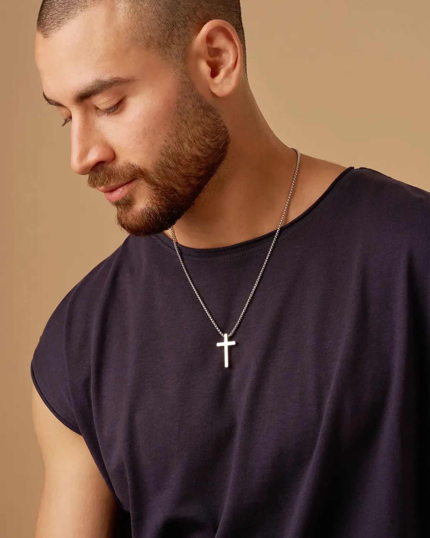Herren Kette - Steel Cross