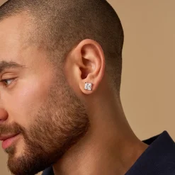 Herren Ohrstecker - Zirkonia Mann
