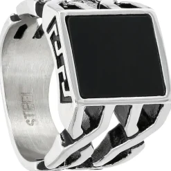 Herren Ring - Black Square