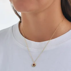 Kette - Red Zirconia