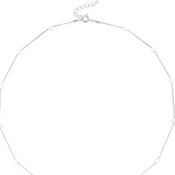 Kette - Rhodium Pearls