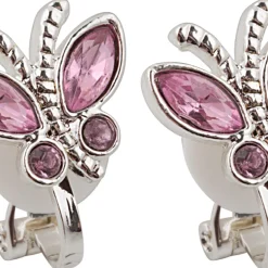 Kinder Ohrclips - butterfly / Rosa
