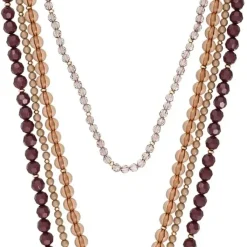 Layering Kette - Brown Beads