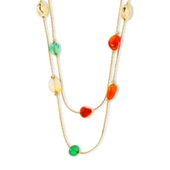 Layering Kette - Colorful Agate