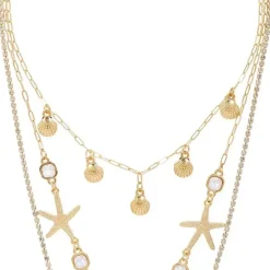 Layering Kette - Golden Shells