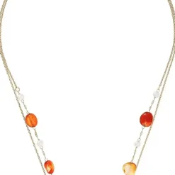 Layering Kette - Orange Agate
