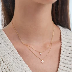 Layering Kette - Sparkling Cross