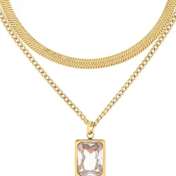 Layering Kette - Steel Rectangle