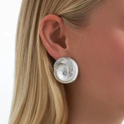 Ohrclips - Silver Shells