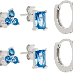 Ohr-Set - Blue Crystals