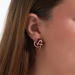 Ohrstecker - Burgundy Knot
