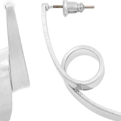 Ohrstecker - Curved Silver