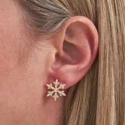 Ohrstecker - Golden Snowflake