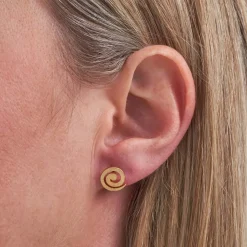 Ohrstecker - Gold Spiral