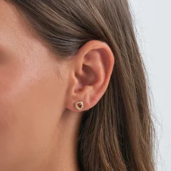 Ohrstecker - Red Zirconia
