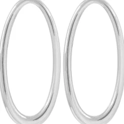 Ohrstecker - Rhodium Ovals