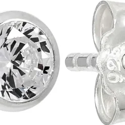 Ohrstecker - Round Zirconia