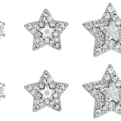 Ohrstecker-Set - Silver Stars