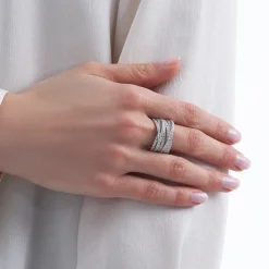 Ring - Crossed Silver