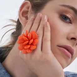 Ring - Orange Flower