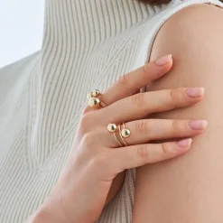 Ring-Set - Golden Beads